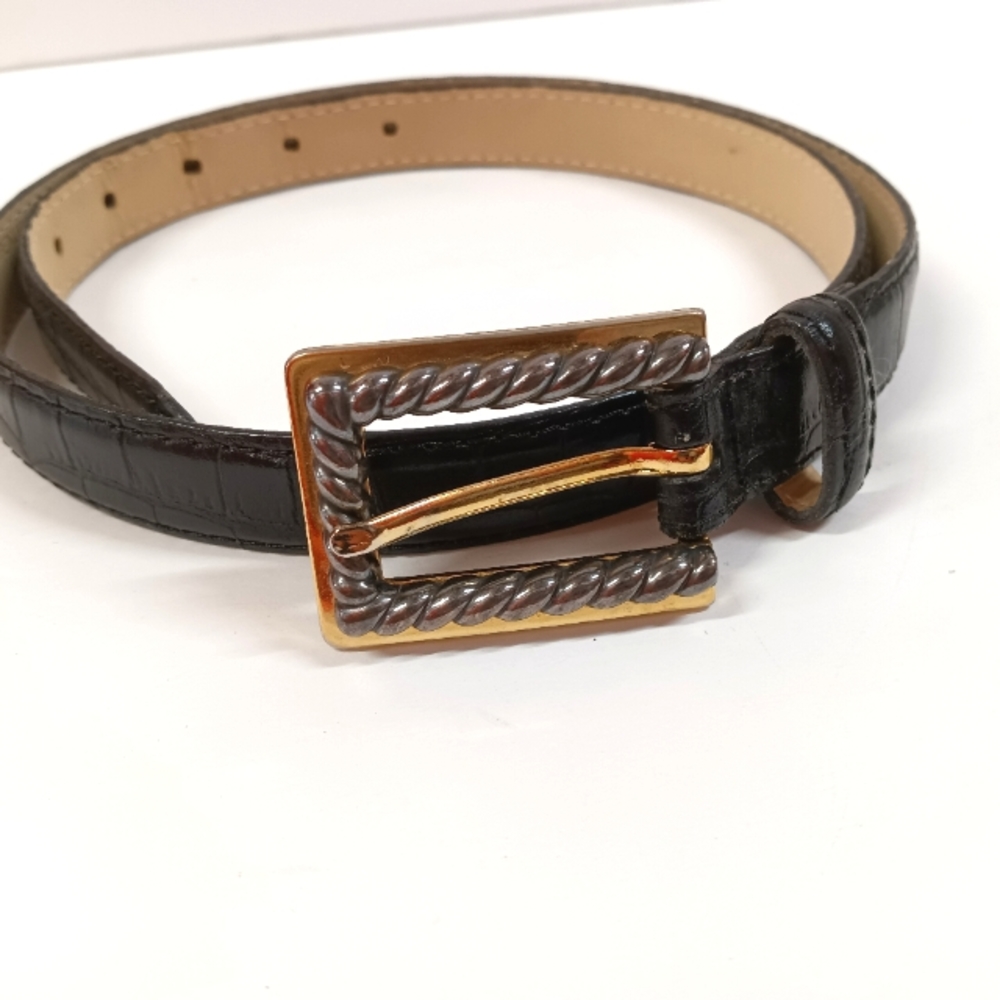 Avignon Vintage Genuine Leather Belt Mock Croc